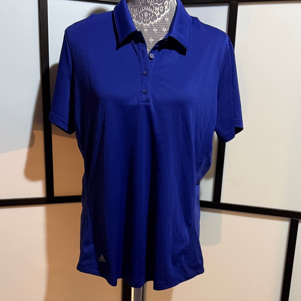 adidas Women's Cobalt Blue Short Sleeve Polo